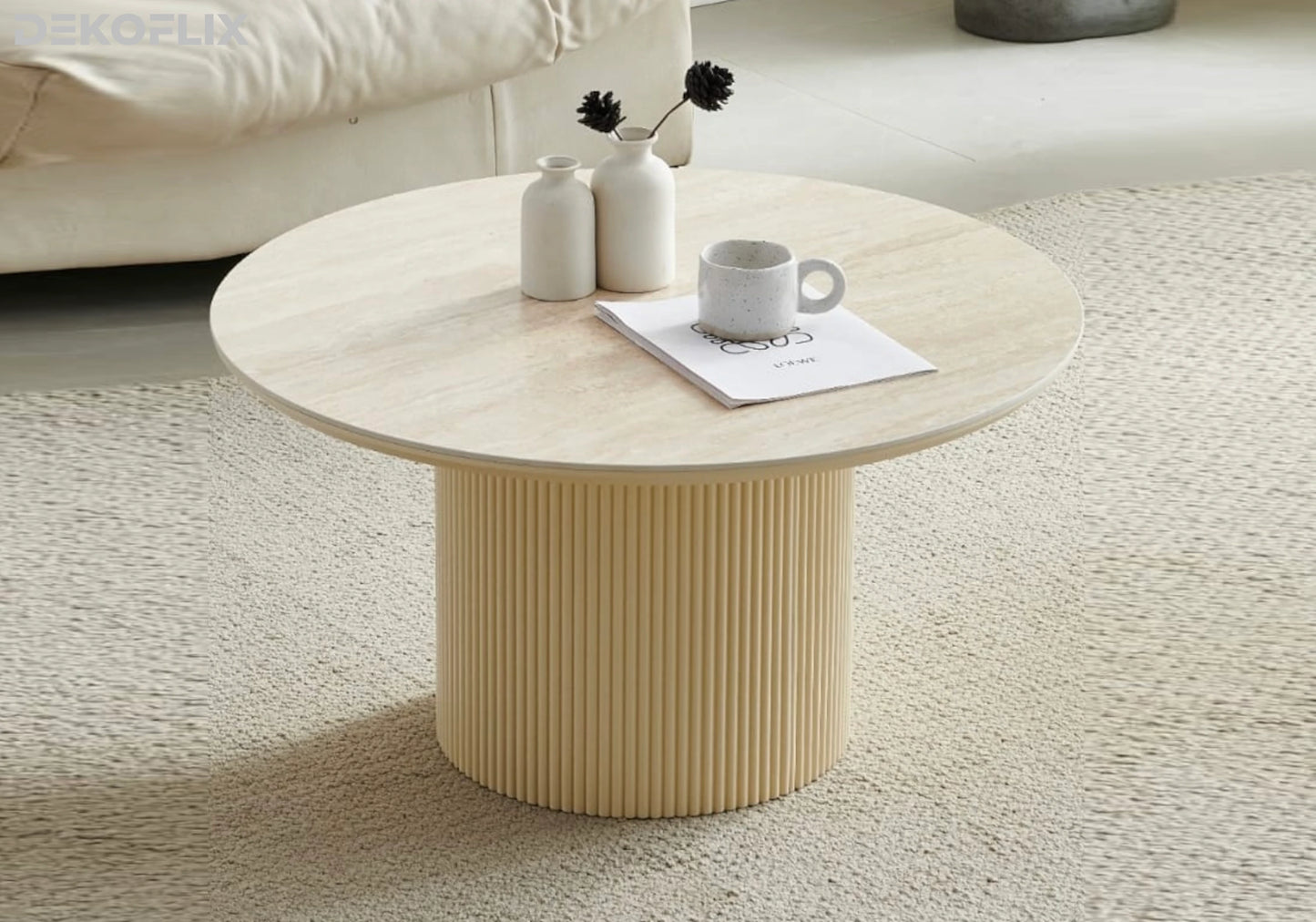 Table à manger travertin ovale design – TERRA