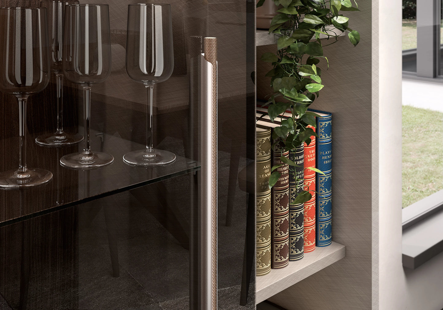 Vitrine bois avec éclairage LED – NORA
