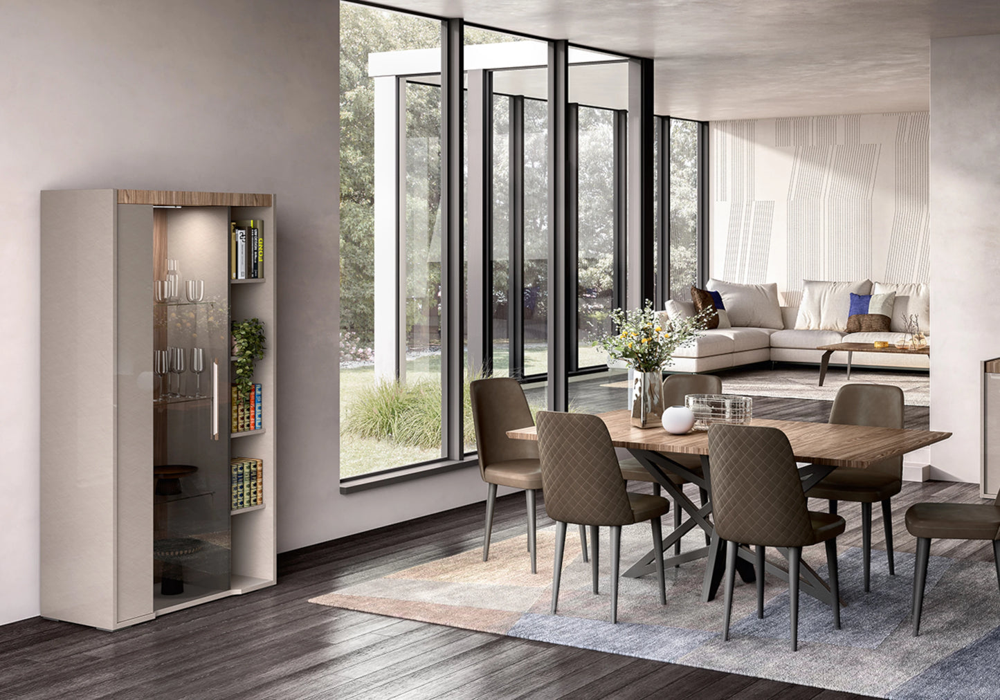 Vitrine bois avec éclairage LED – NORA
