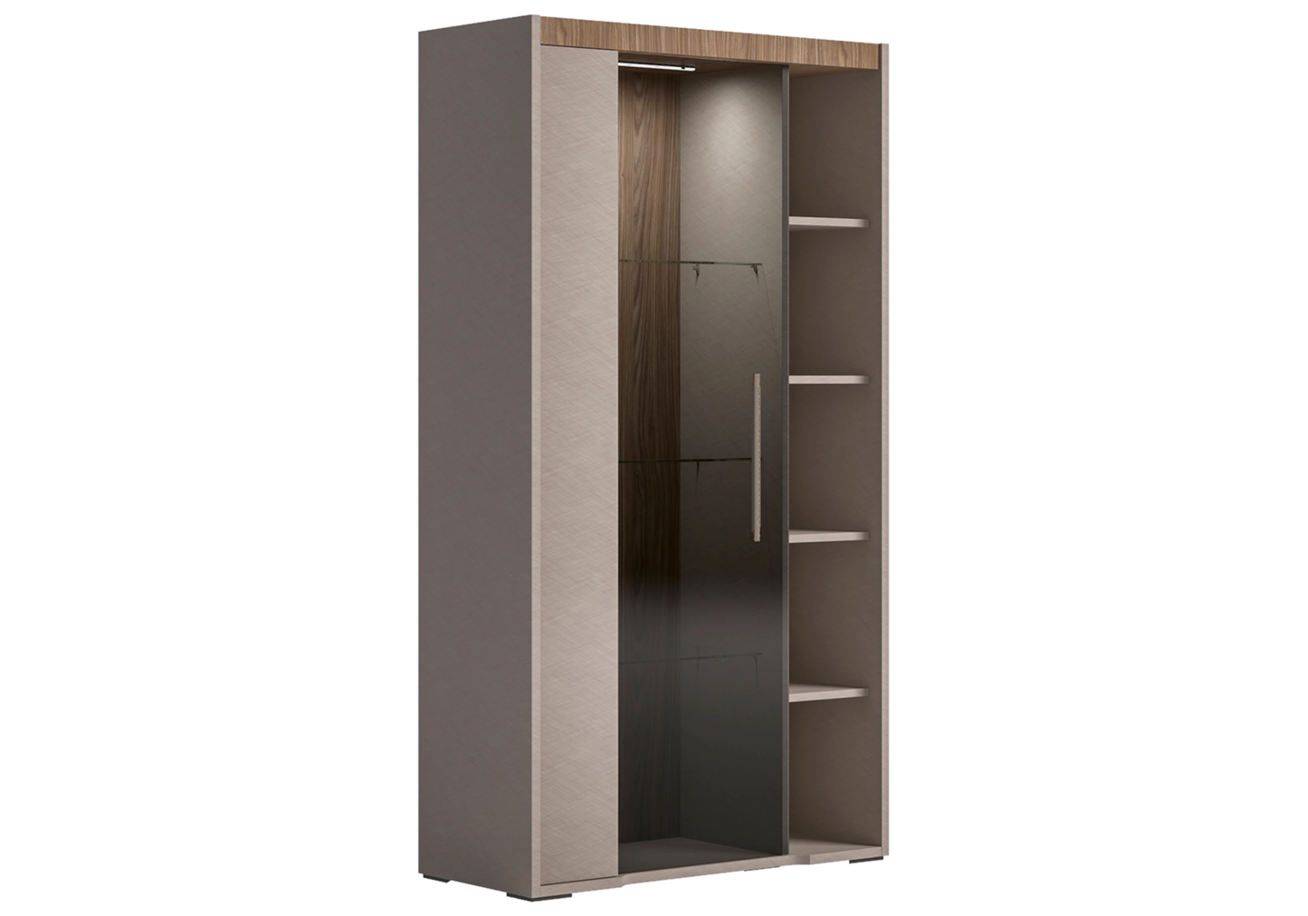 Vitrine bois avec éclairage LED – NORA